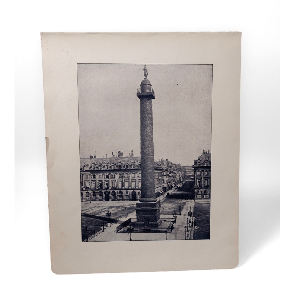 Vendôme Column Paris France Antique Print French Decor 11" x 13.5"